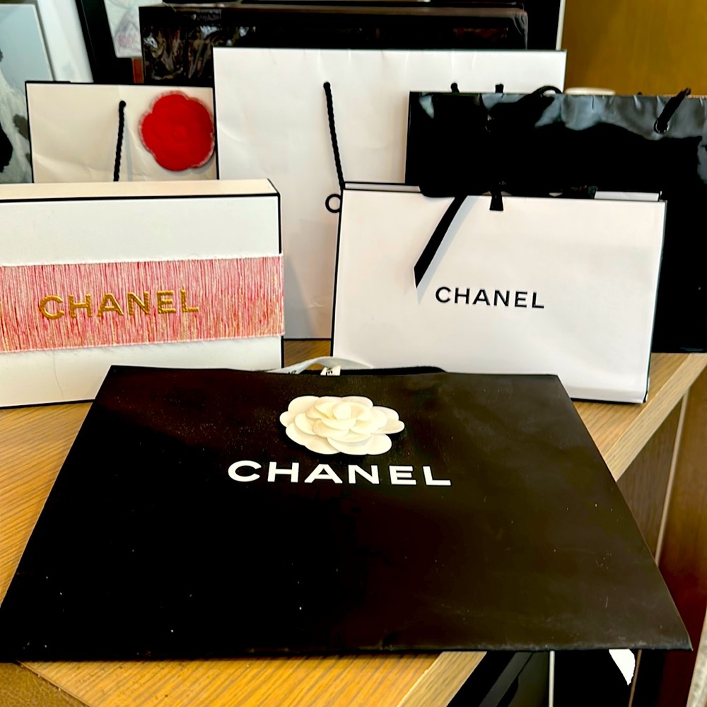 Chanel paper bags and gift boxes